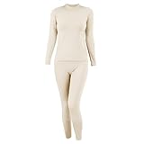 Rollkragenshirt Damen Langarm Set - Thermounterwäsche Set Für Winter Skiunterwäsche...