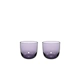 Villeroy & Boch – Like Lavender Wasserglas Set 2tlg., Farbglas Lavendel, 9 x 8 cm