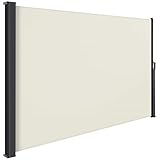 KESSER® Seitenmarkise ausziehbar Markise 180 x 300 cm Blickdicht Sichtschutz & Windschutz...