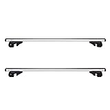 Amazon Basics Dachträger 132.1 cm, für 2 offene Dachrelings mit Abstand 98 bis 116,8 cm,...