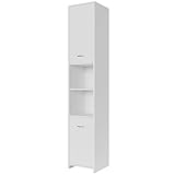 Casaria® Badezimmerhochschrank 180x30x30cm 6 Fächer Magnetverschluss 2 Türen Bad...