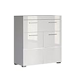 trendteam smart living - Amanda - Kommode - Weiß Hochglanz - Sideboard - (BxHxT) 73 x 79...