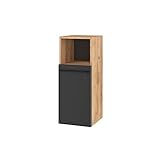 Planetmöbel Badmöbel Midischrank Badezimmer Schrank schmal, Midischrank LUX 30...