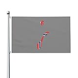 Flaggenkarte Von Norwegen + Gartenflagge Mit Metall-Ösen Garten Banner Waschbar Fahne...