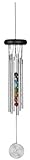 Woodstock Windspiel Chakra Chime, Silber, 46,9 cm