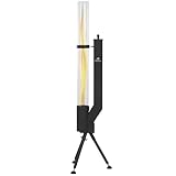 CampFeuer Stahl Pelletfackel Feuerrohr | 38 x 37 x 148 cm | Fackel mit Glasrohr,...