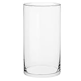 TREND FOR HOME Bodenvase Groß 29 cm Glasvase Zylinder Vase für Osterstrauch Klarglas...