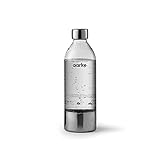 aarke PET-Flasche für Wassersprudler Carbonator 3, BPA-frei mit Details in Edelstahl,...