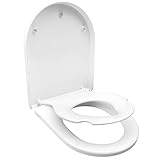 Familien-Toilettensitz, langsam schließend, 2-in-1-Toilettensitz mit...