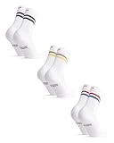 DANISH ENDURANCE 3 Paar Retro Tennissocken aus Bio-Baumwolle, Sportliche Freizeitsocken,...