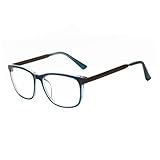 VALICLUD Unisex Brille Retro Vintage Quadratisch Metallrahmen Klare Gläser...