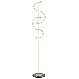 LWBLJX Music Notation Coat Rack Gold Garderobe Shelf mit Metall Nieten Haken und Marmor...