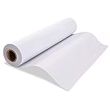 Weißes Zeichenpapier Rolle – 20 m Kunstdruckpapierrolle (44 cm x 20 m) Malskizzenpapier...