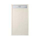 FRASCIO Duschwanne 80 x 125 cm mit Seitengitter Line Slim Beige Ral 9001 aus Kunstharz und...