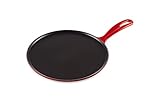 Le Creuset Gusseisen-Crêpespfanne, Inkl. Holzschieber, Ø 27 cm, Rund, Für...