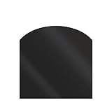 LANZZAS Bodenplatte Segmentbogen - 1000 x 1200 mm - Farbe: schwarz | Funkenschutzplatte...