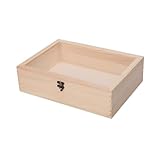 harayaa Holz-Aufbewahrungsbox, Blumenkasten mit Scharnierdeckel, Kleiner leerer Organizer,...