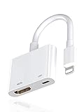 Apple Lightning auf HDMI Digital AV Adapter für iPhone [MFi-Zertifiziert] 1080P HDMI...