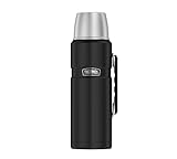 THERMOS STAINLESS KING BEVERAGE BOTTLE 1,2l, black mat, Thermosflasche aus...