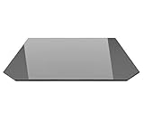 Sechseck 100x120cm Glas schwarz - Funkenschutzplatte Kaminbodenplatte Glasplatte f....