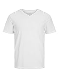 JACK & JONES Herren V-Neck T-Shirt JJEORGANIC Basic - Regular Fit S M L XL XXL, Größe:L,...