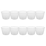 TRACUNA 10 Stueck Kunststoff 120 Ml - Messbecher Tasse - Klar &