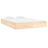 vidaXL Massivholzbett Bettgestell Lattenrost Doppelbett Bettrahmen Schlafzimmerbett Bett...