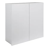 Hängeschrank 'Anna' in weiß für Badezimmer 60x60x20cm Flügeltüren