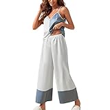 BEIJIXING Pyjama Damen Winter Damen Schlafanzug Winter Plüsch Warm Pyjama Set 2 Teiler...