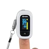 med100 Pulsoximeter oximeter pulse oximeter finger sauerstoff (Grau/Weiß,...