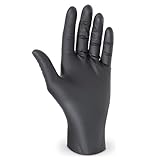 dinese - 500x Premium Einweghandschuhe L schwarz 100% Nitril (Latexfrei & Puderfrei) -...