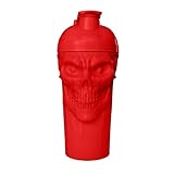 JNX SPORTS The Curse! Skull Shaker Flasche, 680 ml, Red Limited Edition, Supplement Mixer...