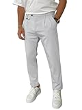 Oanviso Herren Chino Hose Vintage Arbeitshose Anzughose mit Taschen Stretch Sommerhose...