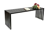 DanDiBo Gartenbank Metall Massiv Wetterfest Schwarz 120 cm Sitzbank Modern 96205 Parkbank...