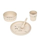 LÄSSIG Kindergeschirr Set (Teller, Becher, Schälchen, Löffel) ohne Melamin, BPA-frei,...