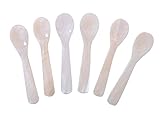 Marycrafts Set 6 Caviar Spoons Weißes Perlmuttlöffel Kaviarlöffel Handarbeit