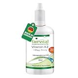 Fairvital | Vitamin K2 MK-7 Tropfen 100µg - 30ml - All-Trans Gehalt mind. 99,5%...