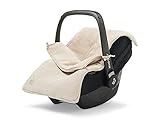 Jollein Fußsack Basic Knit Nougat - Für Babyschale Kinderautositz Gruppe 0+ und...