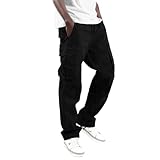 Generisch Trainingshose Herren grau Polyester Jogginghosen Herren 110 Cargohose Herren...