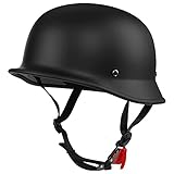 Smilfree Halbhelme Motorradhelm, Halbschalenhelm Mit ECE Genehmigt Brain-Cap Halbschale...