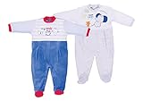 Ellepi Strampler-Set aus Chenille mit Fuß, Winter-Strampler für Babys, Bimbo1, 0 Monat