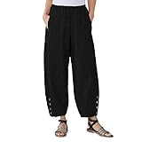 Graue Jogginghose Damen Leicht Stretch Breite Jogginghose Pumphose Baggy Hosen Yogahose...