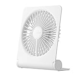 JISULIFE Kleiner Tischventilator, Mini Tragbarer Wiederaufladbarer USB Kleiner...