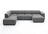 Atlantic Home Collection BULKY Wohnlandschaft Ecksofa, Récamière links, Stoff,...