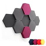 FENNEXT ® Velvet Schallabsorber Wand - Dekorative Hexagon Akustikpaneele für Gaming,...