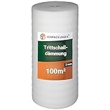 BB-Verpackungen 100 m² Trittschalldämmung (2 mm stark, sehr gute Schall- und...