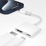 USB C zu HDMI Adapter für iPhone 15, Typ C zu 4K HDMI Adapter mit 100W PD, USB C auf HDMI...