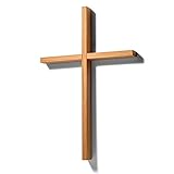 corpus delicti :: Holzkreuz modern und schlicht – Wandkreuz aus Eiche massiv...