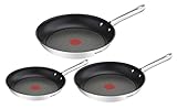 TEFAL DUETTO 3-teiliges Pfannen-Set 20/24/28 cm | A704S3 | Thermo-Spot...