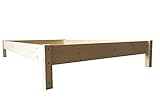 LIEGEWERK Holzbett Futonbett Bett 90x200 Massivholzbett Holz massiv 90cm Bettgestell...